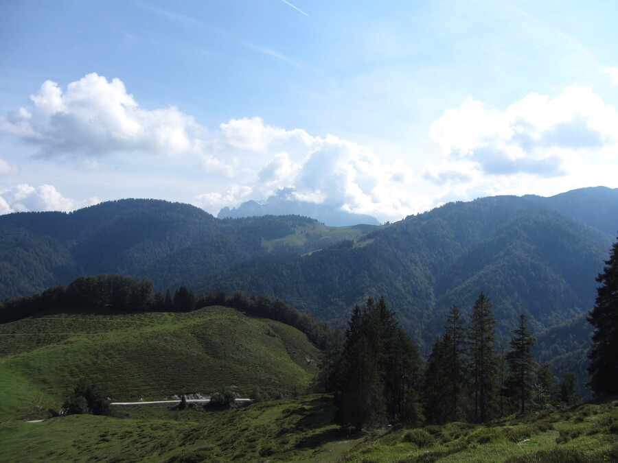 De Loferer Steinberge zitten in de wolken
