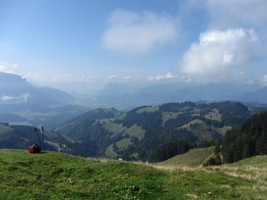 Richting Kufstein. Er was zelfs een losse rugzak bovengekomen.