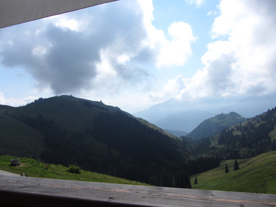 Wolken vanaf de Wandberghütte