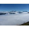 De Loferer Steinberge steken boven de wolken uit