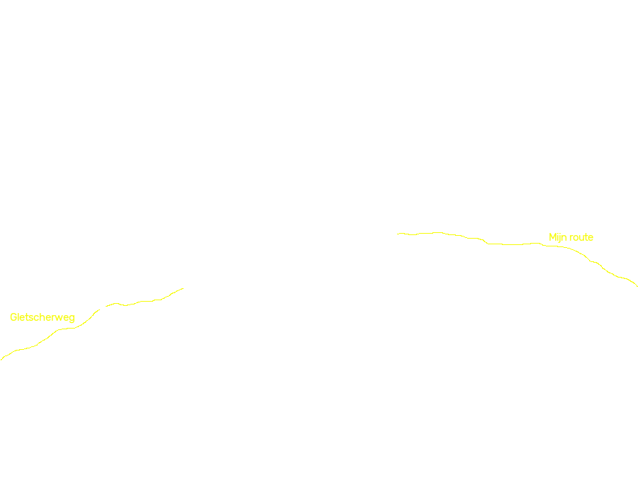 De Gletscherweg verdwijnt in de diepte