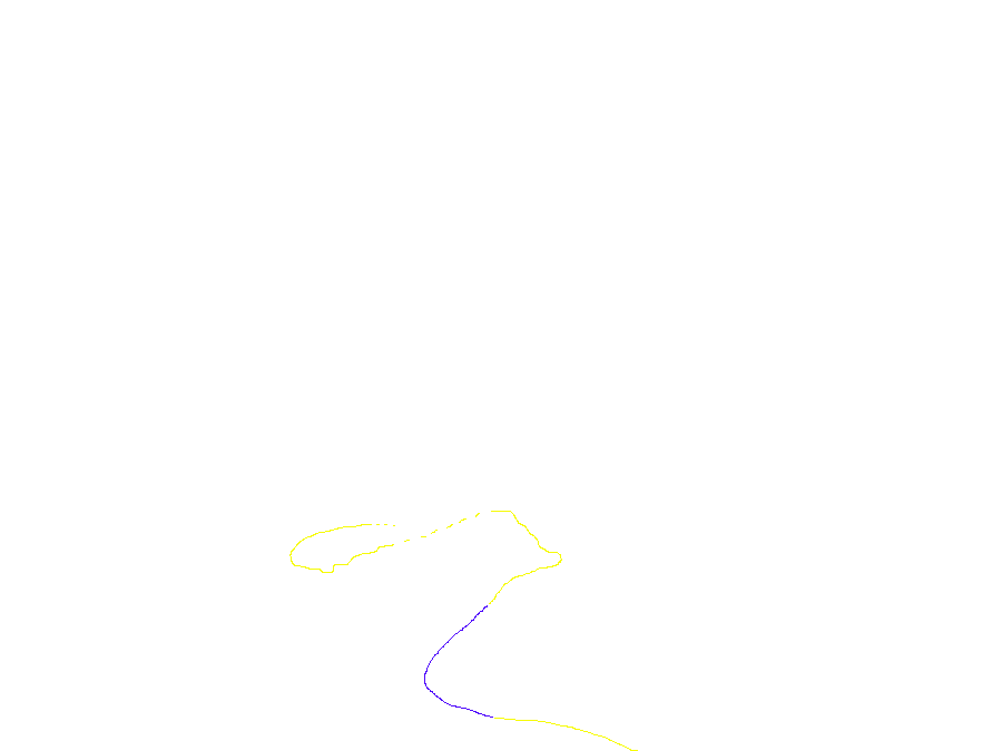 De route is van bovenaf mooi te zien