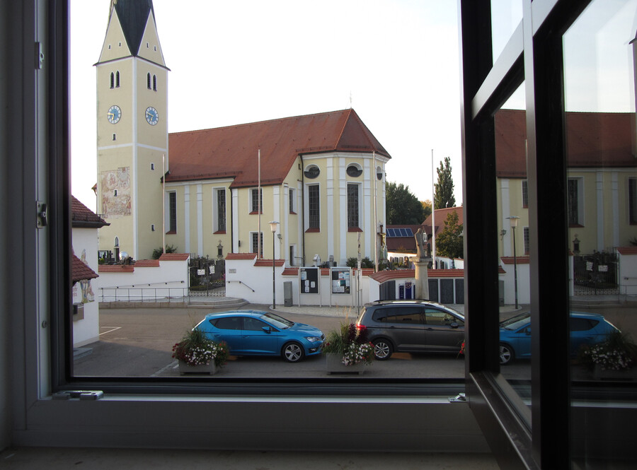 Uitzicht vanuit overnachtingsadres in Duitsland