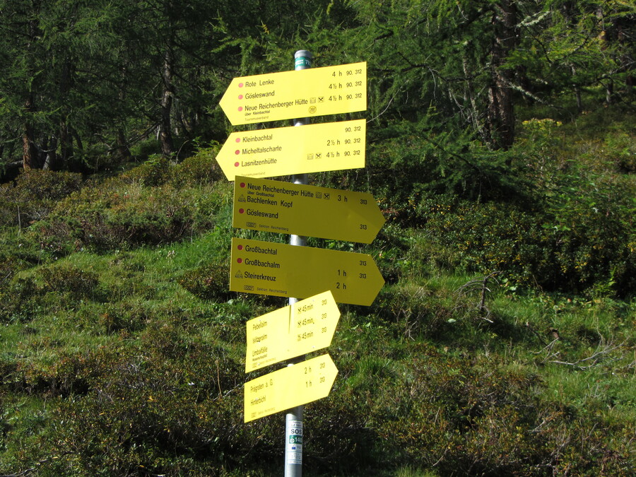 Zaterdag: Kleinbachtal -> Rote Lenke -> Gösleswand -> Neue Reichenberger Hütte -> Großbachtal