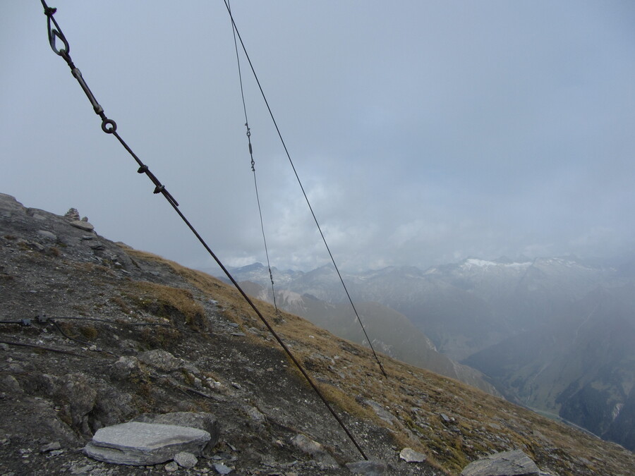 Uitzicht richting Felbertauern. De scheerlijnen zijn niet heel erg strak afgespannen