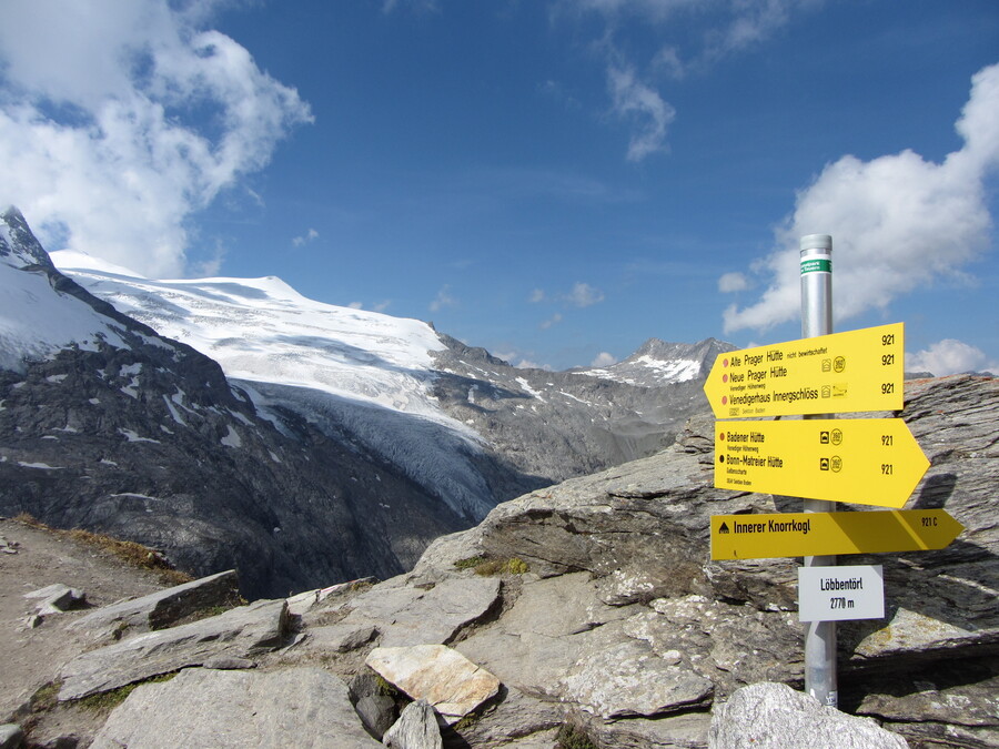 Dinsdag: Matreier Tauernhaus -> (stukje) Gletscherweg Innergschlöß -> Löbbentörl -> Innerer Knorrkogel