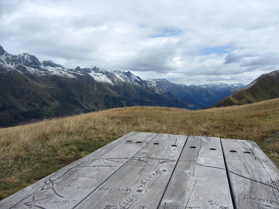 Richting Groß Glockner maar die zat in de wolken