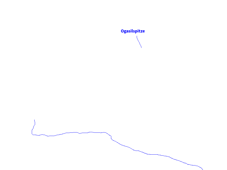 De Ogasilspitze en het pad door de Hochkar