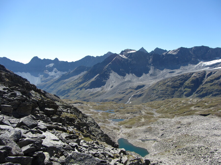 Uitzicht over het lege lege Frosnitztal