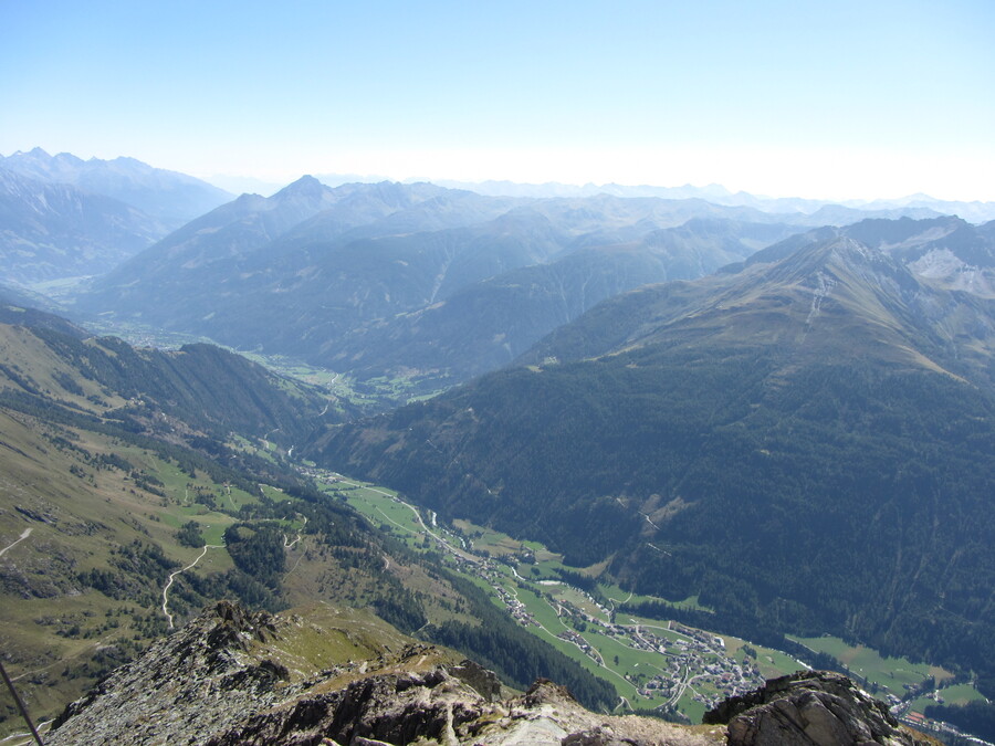 Richting Lienz en Italië, en helemaal beneden Prägraten