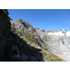 Vanaf de Kleine Philipp Reuter Hütte nog een keer terugkijken naar de Törl en de Arhner Kogel