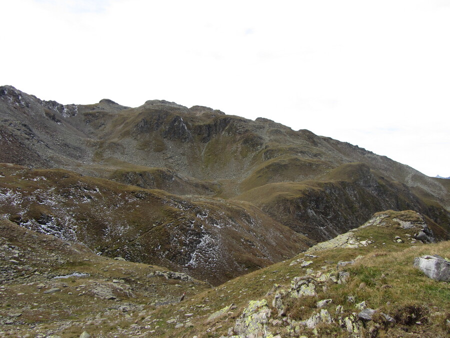 Blik terug over het Hochtal naar de Arnitzsee
