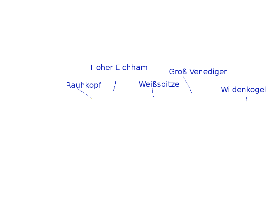 Boven op de rand het eerste uitzicht richtng Gro&szlig; Venediger